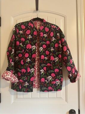 Floral Quilted Reversible Jacket NWOT